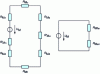 Figure 7 - Equivalent magnetic circuit for the electromagnet shown in figure 6