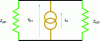 Figure 4 - Equivalent circuit of the virtual transmission line coupled to the electrical monopoly