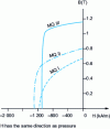 Figure 25 - Characteristic demagnetization curves for compression-bonded Nd-Fe-B magnets 