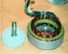 Figure 14 - Wound stator and magnet rotor of a low-power synchronous motor, from [12]