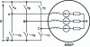 Figure 2 - Simplified representation of the inverter-permanent magnet synchronous machine assembly