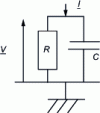 Figure 2 - Equivalent electrical diagram modelling a point current injection and the far earth