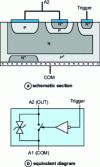 Figure 7 - Cross-section and symbol of an AC Switchä structure developed by STM