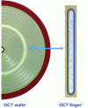 Figure 33 - Photograph of a GCT (or GTO) wafer at the cathode gate junction (from [26])