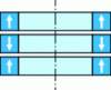 Figure 6 - Axial force cancellation of an e1 type thrust bearing by a symmetrical assembly