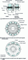 Figure 2 - Structure of a DC motor with cylindrical armature