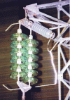 Figure 11 - 90 kV line surge arrester undergoing dielectric testing (doc. EDF RetD)