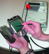 Figure 6 - ACE SL7000 Actaris meter reading with iPaq2100 PDA and optical head