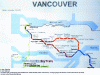 Figure 32 - Map of Vancouver's rail lines, including those with linear motors (Skytrain: 3 out of 5 lines)