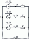 Figure 5 - Star connection of a three-phase system