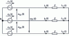 Figure 7 - Star connection of a three-phase system: single and composite voltages