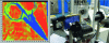 Figure 23 - THz image (0.614 THz) of a pair of scissors hidden in a handbag, produced with an SHTc junction operating at 70 K (photo of experimental set-up [45])