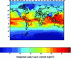 Figure 4 - Integrated water vapor content exceeded for 1% of an average year