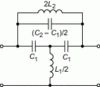 Figure 25 - Bridged T-cell equivalent to the lattice cell shown in figure 