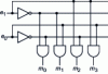 Figure 17 - Two inputs, four outputs decoder with logic gates