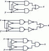 Figure 7 - Example of transformation from OR form of AND to NAND form of NAND