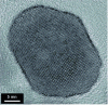 Figure 13 - TEM image of a BaTiO3 particle obtained by synthesis in supercritical fluid media (after [42]) (reproduced with permission from G. Philippot et al. (2014), copyright 2020 Elsevier)