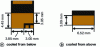 Figure 48 - Comparison of dimensions in a GaN e-HEMT transistor with bottom and top dissipation