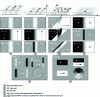 Figure 3 - Example of walls in thin films and the contrast expected for Kerr microscopy (according to Mx, My or Mz) and MFM (magnetized tip along z)