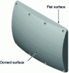 Figure 8 - AlSiC base with domed and flat surfaces [16].