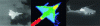 Figure 6 - Thermal imaging of aerial targets (false
color-coded central image) (photo credit: Thales Optronique)