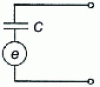 Figure 34 - Equivalent electrical diagram of the electret blade shown in figure 