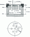 Figure 37 - Schematic cross-section of the electret microphone used in the digital example in paragraph 