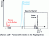 Figure 3 - Raman Stokes and anti-Stokes lines symmetrical with respect to the Rayleigh line