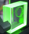 Figure 4 - Illustration of 3D photo-inscription of a transparent material using ultra-short pulses (Translume, USA).