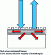 Figure 21 - Description of a resonant mirror and the interaction of an incident wave with leakage modes