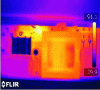 Figure 23 - Infrared camera image of an LED lamp electronic ballast (photo: LED Engineering Development)