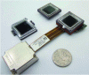 Figure 19 - EBCMOS modules manufactured by Intevac, with AsGa photocathode and CMOS matrix in 1.3 MP, 2 MP and 4 MP formats (photo Thierry Midavaine 2012).
