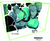 Figure 9 - 3D X-ray tomography rendering of air bubbles and pure water ice crystals [2].