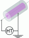 Figure 1 - Schematic diagram of a corona discharge reactor