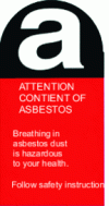 Figure 5 - Container label for asbestos waste