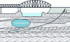 Figure 28 - Treatment principle using directional drilling under a polluted area