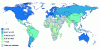 Figure 5 - Worldwide distribution of the inequality-adjusted human development index (iHDI) (source: UNDP [8])