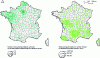 Figure 1 - Distribution of eco-grazing areas in relation to major livestock farming regions in France (M. LAGARD, 2020)