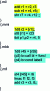 Figure 19 - Example of IA-64 code