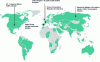 Figure 4 - Map of planetary WannaCry infection in May 2017 after a few hours of attack (Source: Kaspersky Lab's Global Research and Analysis Team).