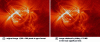 Figure 4 - Concealment in the least significant bits. The original image is a photo of the sun's surface taken during the TRACE mission (NASA, 1998).