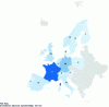 Figure 1 - Number of players by country, according to head office location