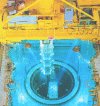 Figure 1 - Refuelling a PWR reactor during a unit shutdown, the reactor vessel is flooded to protect personnel from radiation.