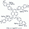 Figure 5 - Chemical structure of pyrene-core fluorene dendrimers (F16 to F17)