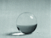 Figure 8 - Millimetric water droplet on a rough Teflon surface (Photo Tomohiro Onda) 