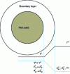 Figure 18 - Evaporation phenomenon according to the boundary layer model