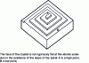 Figure 9 - Polygonal growth spiral frequently observed on organic crystals such as n-alkanes (linear kerosenes).