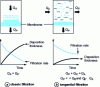 Figure 3 - Comparison between conventional filtration and cross-flow filtration