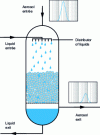 Figure 19 - Schematic diagram of a watered granular bed