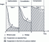 Figure 4 - Typical sedimentation curves for flocculated suspensions